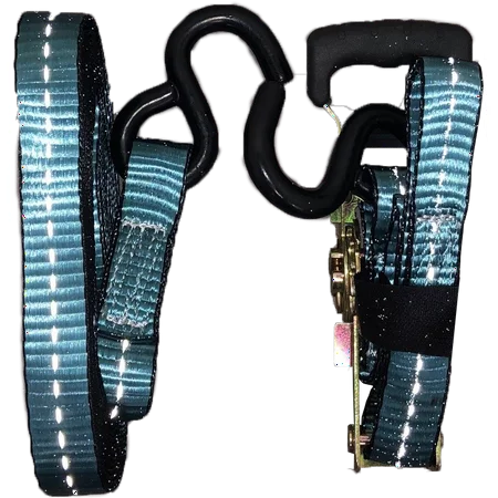 Kuma 1 x 15' Reflective Heavy Duty Ratchet Tiedown 1 000 lbs. Working Load Limit
