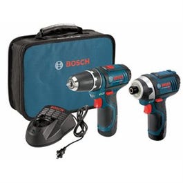 12-Volt Combo Drill/Driver + Impact Driver Combo Kit, 3/8-In., 2 Lithium-Ion Batteries