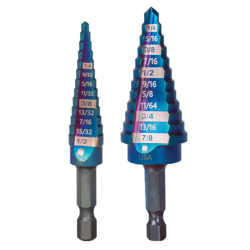 Spyder 1/8”-1/2” & 3/16”-7/8” Step Bit Set