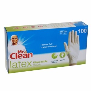 Mr. Clean Latex Disposable Gloves, White