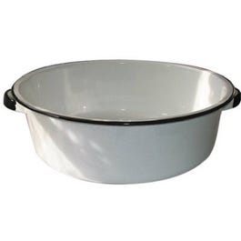 Granite Ware Dish Pan, White Ceramic-On-Steel, 15-Qts.