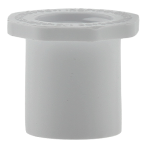 Plumbeeze White PVC Schedule 40 Fittings Spigot x FPT Bushing  1/2 x 1/8