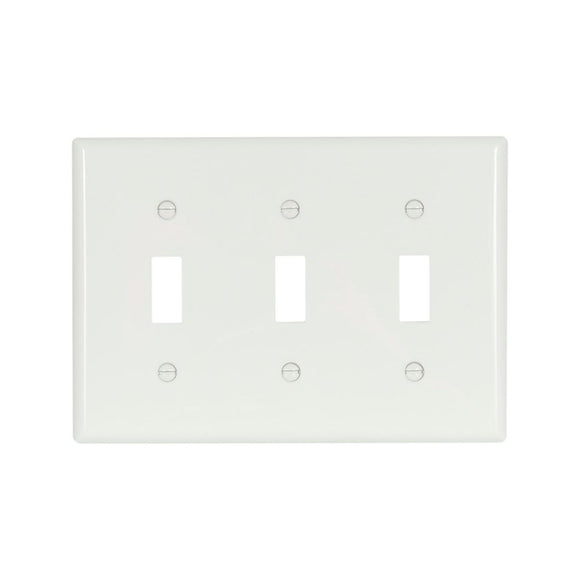 Cooper Wiring Devices Standard Switch Plate - 3-Gang - White