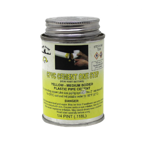 Black Swan's CPVC One Step (Yellow) Cement - Medium 16 Oz.