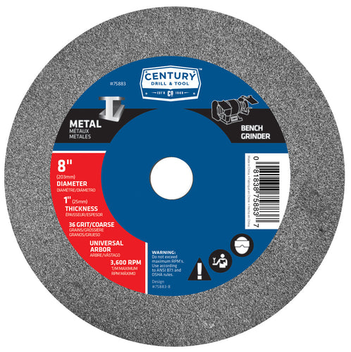 Century Drill And Tool 8″ Bench Grinding Wheel, 36 Grit