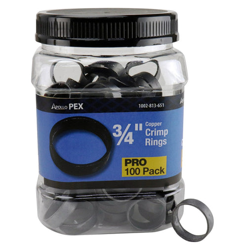 Apollo PEX Fasteners 3/4 in. Crimp Rings (100 Pack Jar)