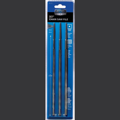 Century Drill And Tool 3 Piece Chainsaw File Set
