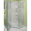 Maax 74 In. H. x 38 In. D. x 38 In. L. Chrome Polystyrene Shower Stall