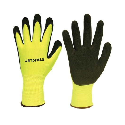 Stanley Hi-Vis Foam Latex-Coated Gloves Large