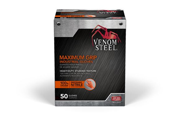 Venom Steel Maximum Grip Industrial Gloves One Size Orange (One Size, Orange)