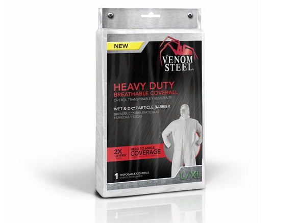 Venom Heavy Duty Breathable Coverall, 2X-Large White