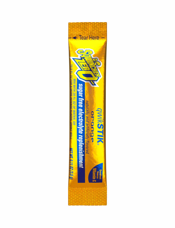 Sqwincher Single Serve Qwik Stik® ZERO Orange 0.11 Oz.