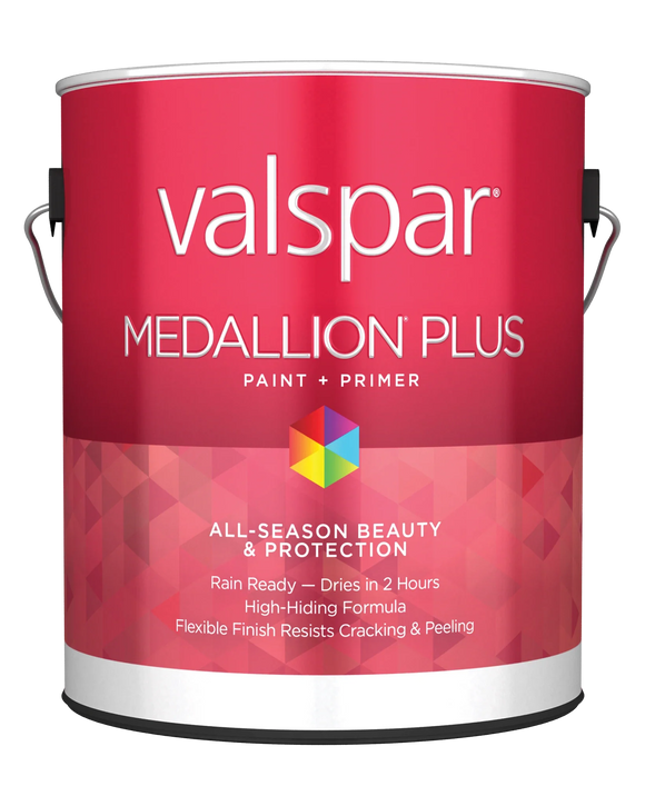 Valspar® Medallion® Plus Exterior Paint + Primer Flat 1 Quart Pastel Base