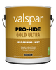 Valspar® Pro-Hide® Gold Ultra Interior Self-Priming Paint Flat 1 Gallon Black (1 Gallon, Black)