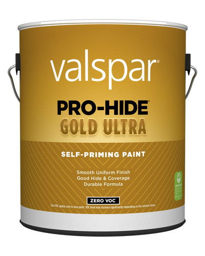 Valspar® Pro-Hide® Gold Ultra Interior Self-Priming Paint Flat 1 Gallon Black (1 Gallon, Black)