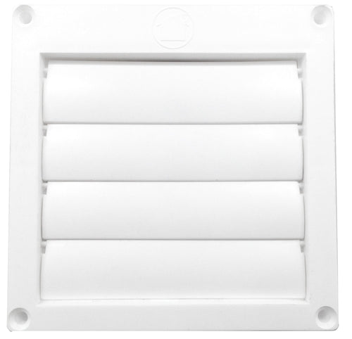 Speedi-Products 4-Inch Diameter Louvered Plastic Hood, White with 11-Inch Long Tailpipe
