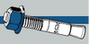 Midwest Fastener TorqueMaster Blue Wedge Anchors 1/4 x 3-1/4