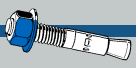 Midwest Fastener TorqueMaster Blue Wedge Anchors 1/2 x 3-3/4
