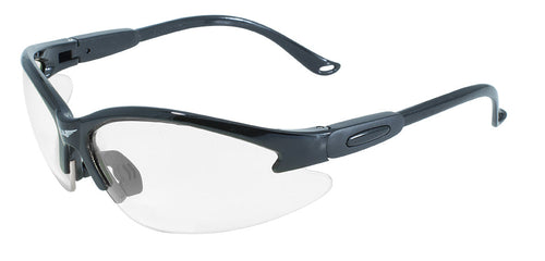 Global Vision Eyewear Cougar Safety Glasses, Smoke Lens Black Frame