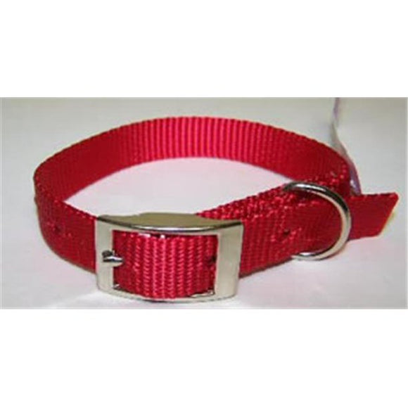 Leather Brothers  No.103N RD14 Nylon Collar 5/8 X 14in Red (5/8 x 14 in., Red)