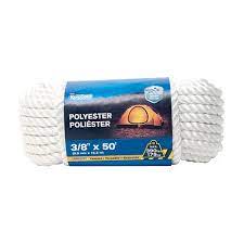 Mibro KingCord Polyester Twisted Rope White 3/8 in x 50 ft,