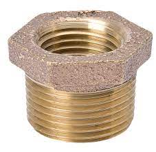 B & K Industries Hex Bushing Red Brass 1/4 x 1/8