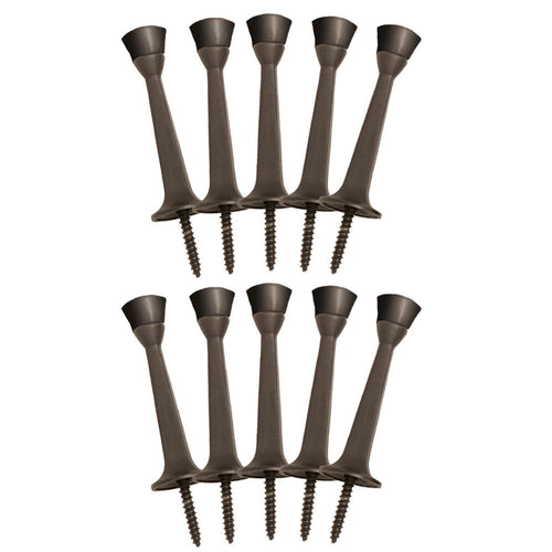 Design House Rigid Cast Oil-Rubbed Bronze Door Stop, 10-Pack 3 Inch