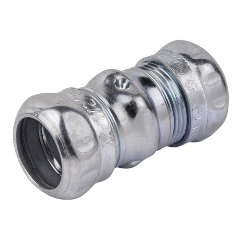 Thomas & Betts  1/2 Compression Coupling, Steel-Zinc Plated/Concrete Tight