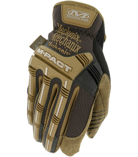 Mechanix Wear Mpact Resistant Work Gloves M-Pact® Open Cuff Brown, Medium